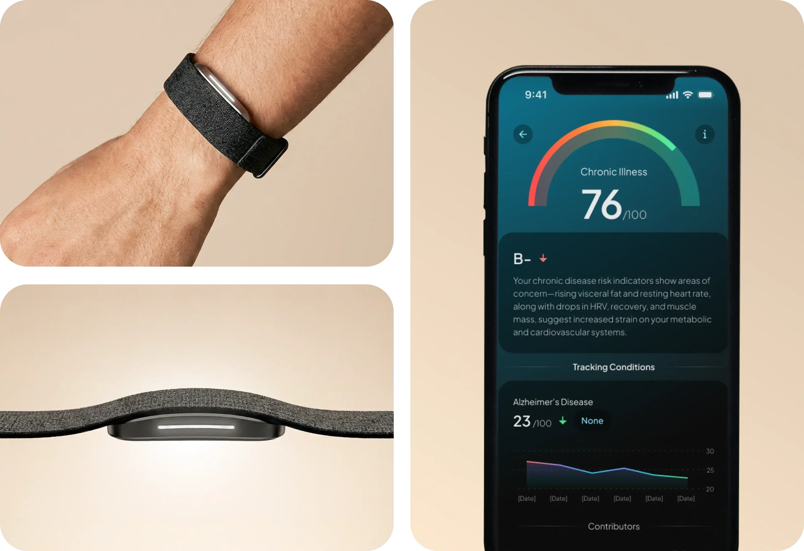 Hume Band 2.0 screen-free health tracker on wrist