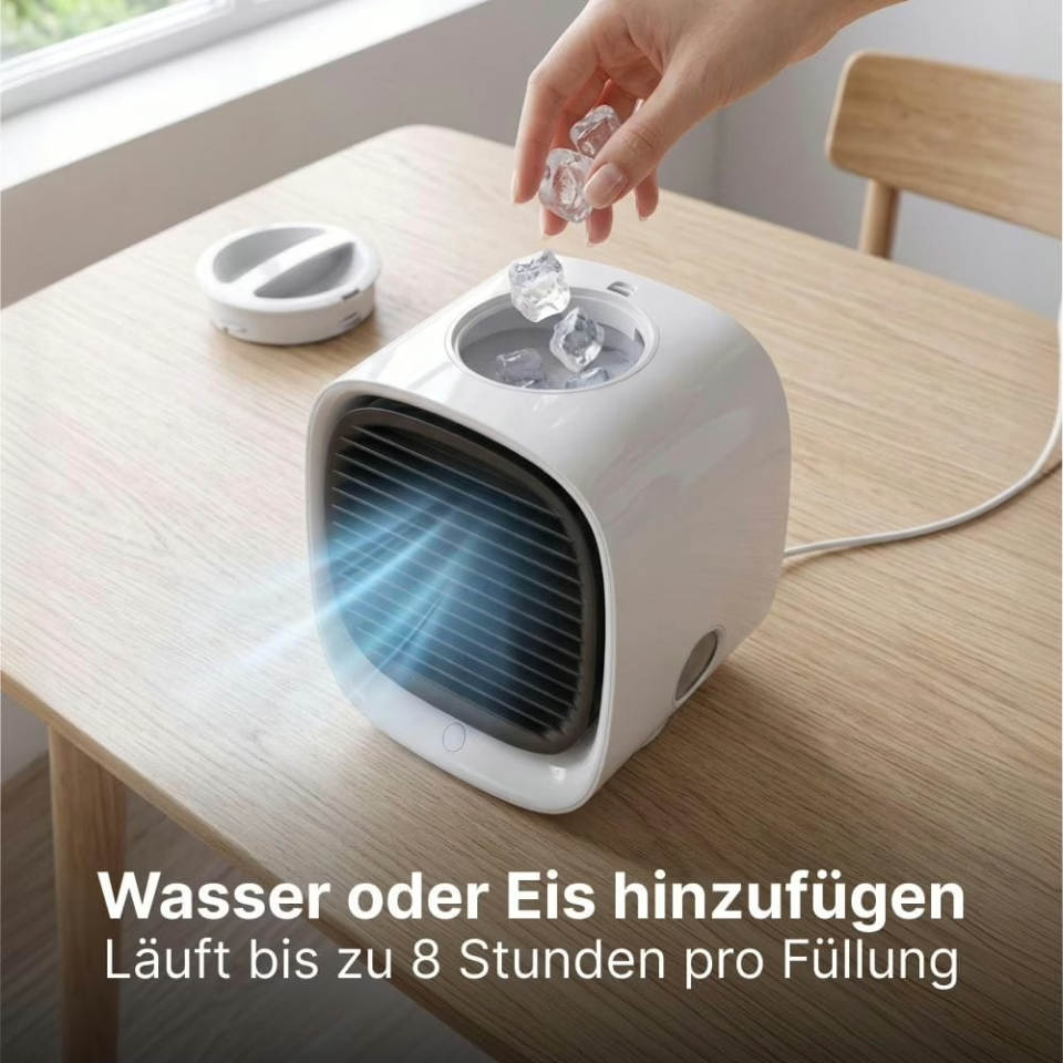 AiraBreeze mit kühler Luft und Eisfunktion