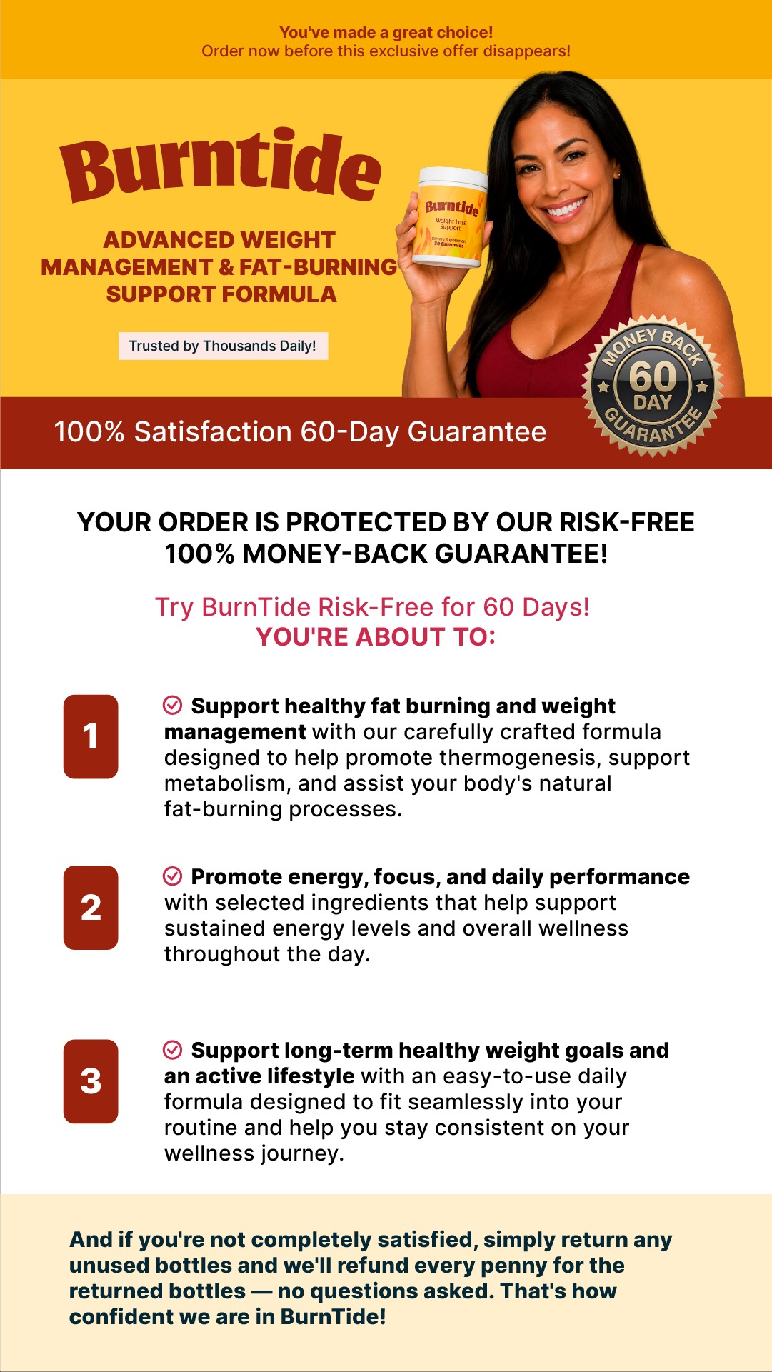 Burntide 60 Day Money Back Guarantee